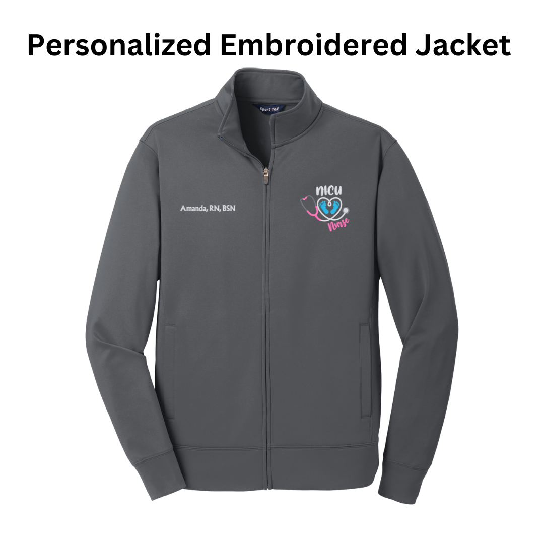 NICU Nurse Full Zip Jacket - Personalized