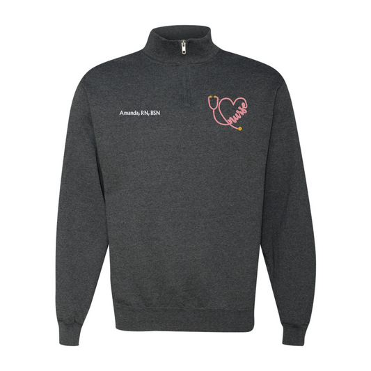 Nurse Custom Sweater 1/4 zip up