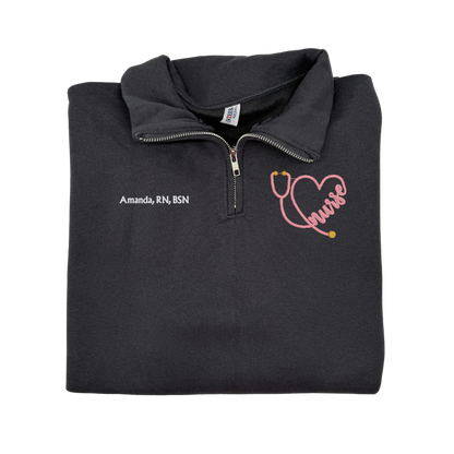 Nurse Custom Sweater 1/4 zip up