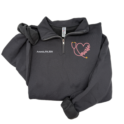Nurse Custom Sweater 1/4 zip up