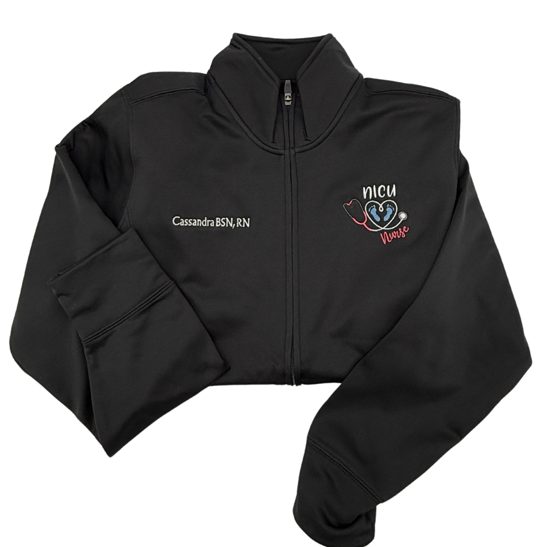 NICU Nurse Full Zip Jacket - Personalized