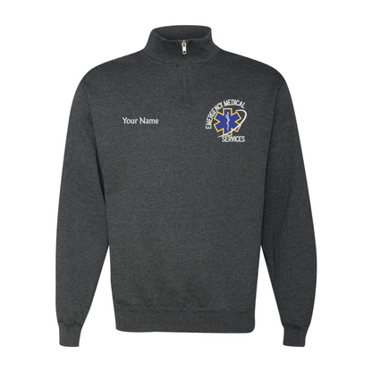 Emergency Medical Services Logo Sweater Custom 1/4 zip up