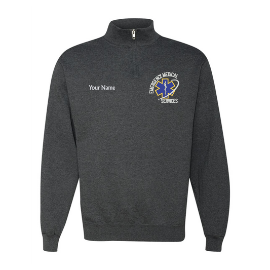 Emergency Medical Services Logo Sweater Custom 1/4 zip up