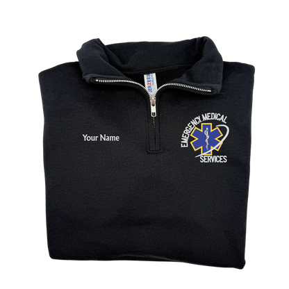 Emergency Medical Services Logo Sweater Custom 1/4 zip up