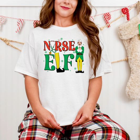 Elf Nurse – Christmas Nurse T-Shirt 🎄💉