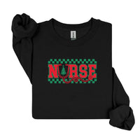 Christmas Sweatshirt – Embroidered Stethoscope Christmas Tree Design