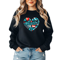 Nurse Essentials Heart Crewneck Sweatshirt ❤️🩹
