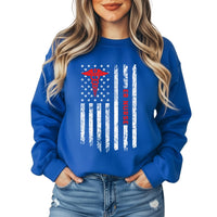 USA Flag & Caduceus Logo | Rugged, Tough and USA Proud Crewneck Sweater