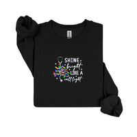 Cozy Nurse Christmas Sweater – Shine Bright Like a Call Light