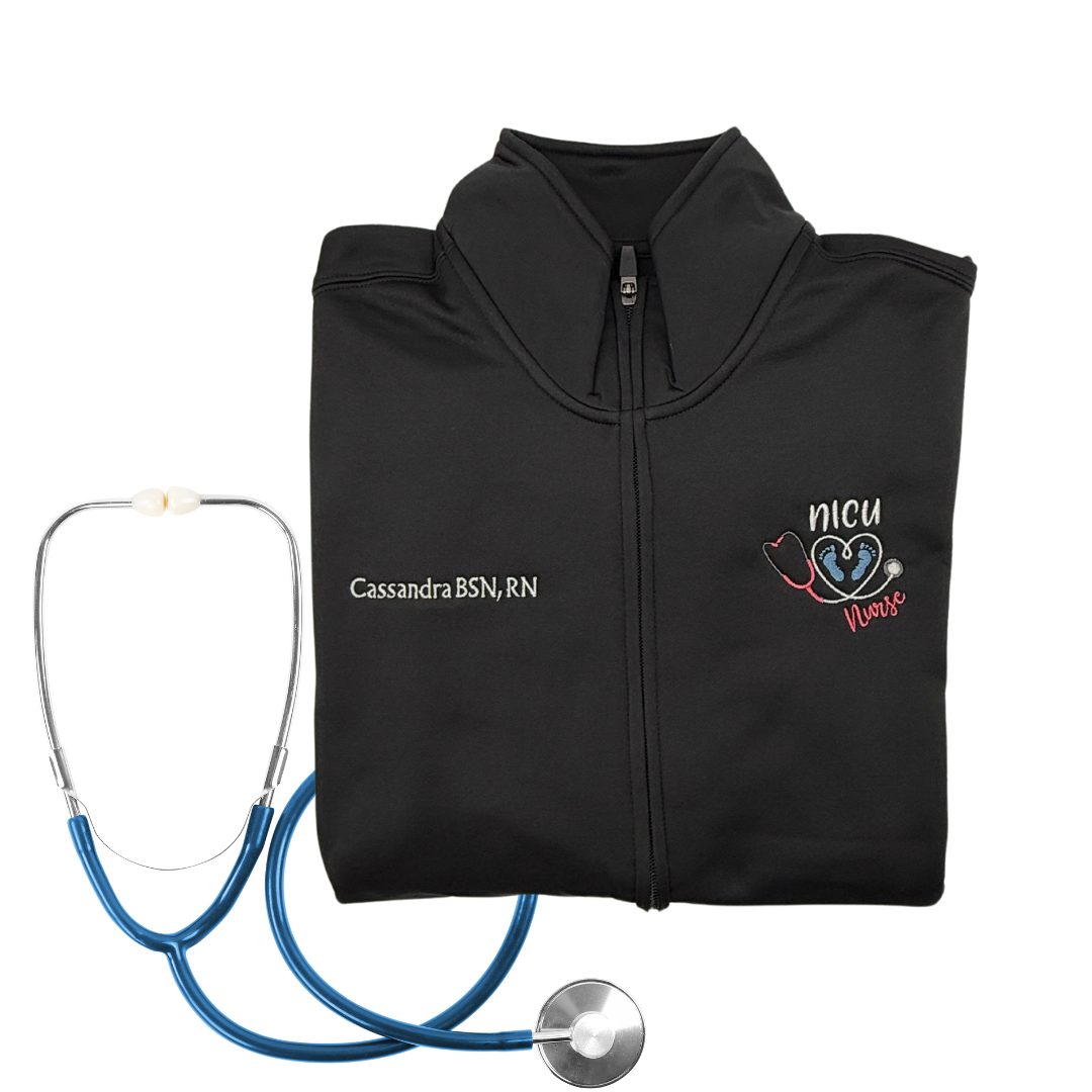 NICU Nurse Full Zip Jacket - Personalized