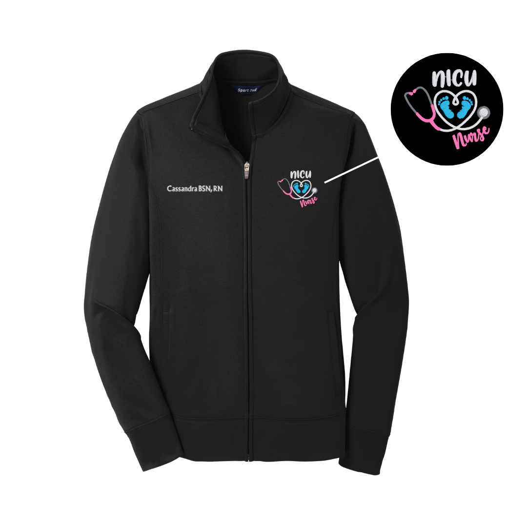 NICU Nurse Full Zip Jacket - Personalized