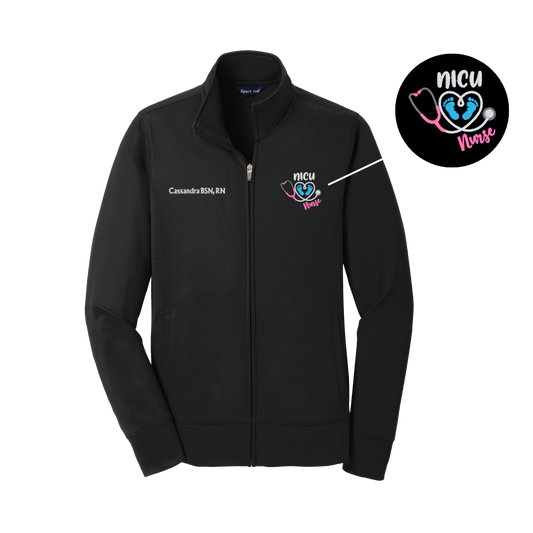 NICU Nurse Full Zip Jacket - Personalized